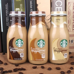 美國進口starbucks/星巴克咖啡星冰樂原味摩卡香草瓶裝281ml*5瓶